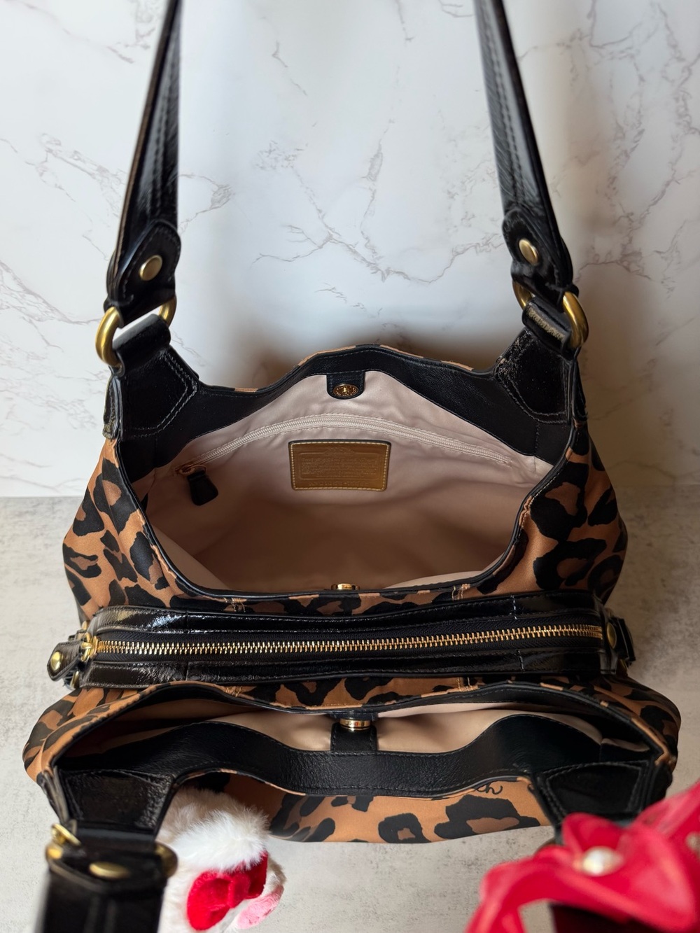 NWOT Coach Leopard Print Madison Hobo Bag - Picture 6 of 11